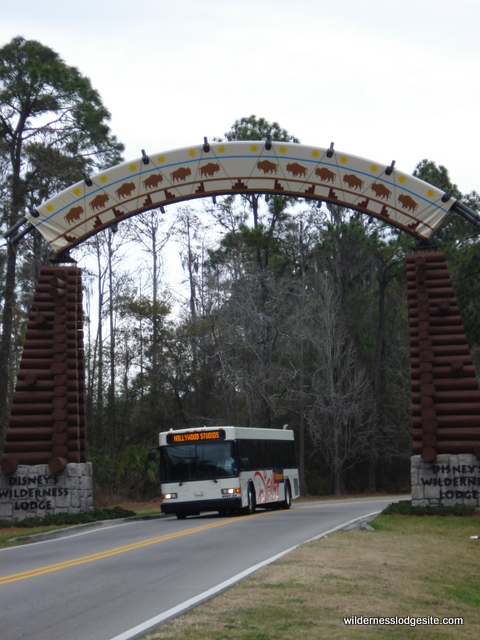 Bus Leaving Wilderness Lodge